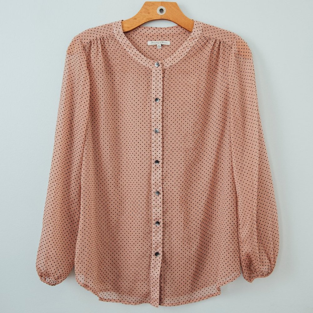 Pink Polka Dot Blouse